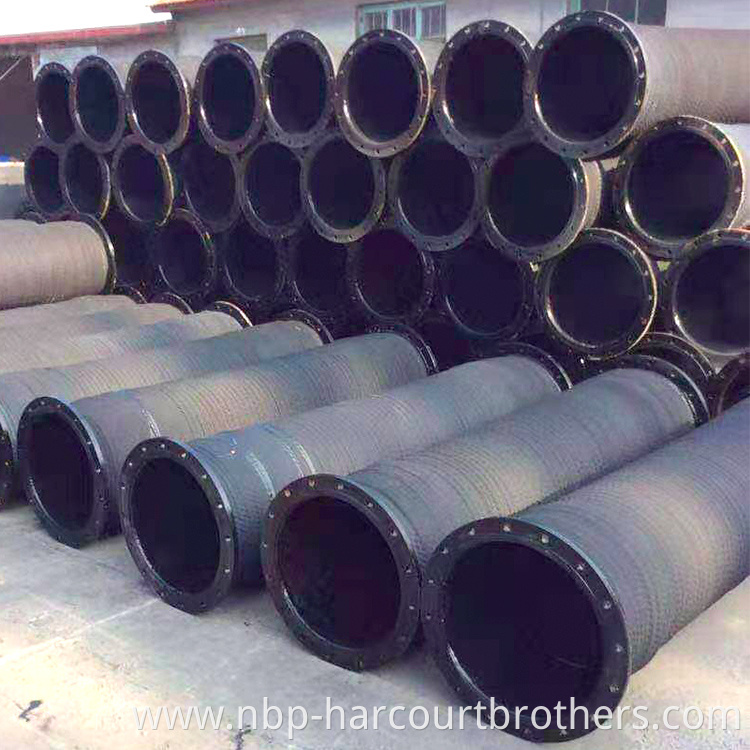 Flange type Drainage mud sand delivery project dredging rubber water suction discharge hose